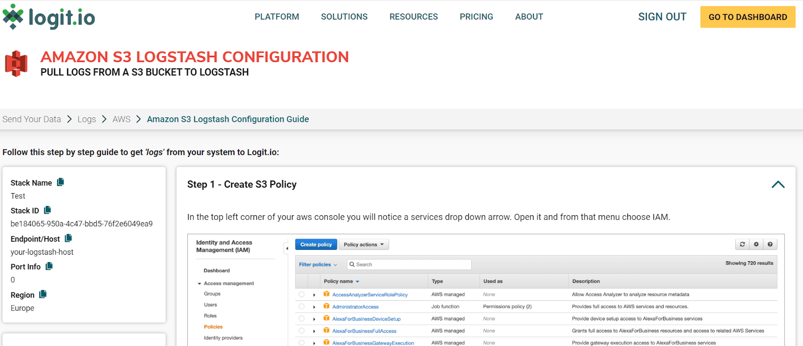 Amazon S3 Logstash Configuration