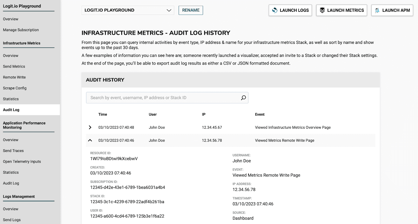 Audit Log Overview