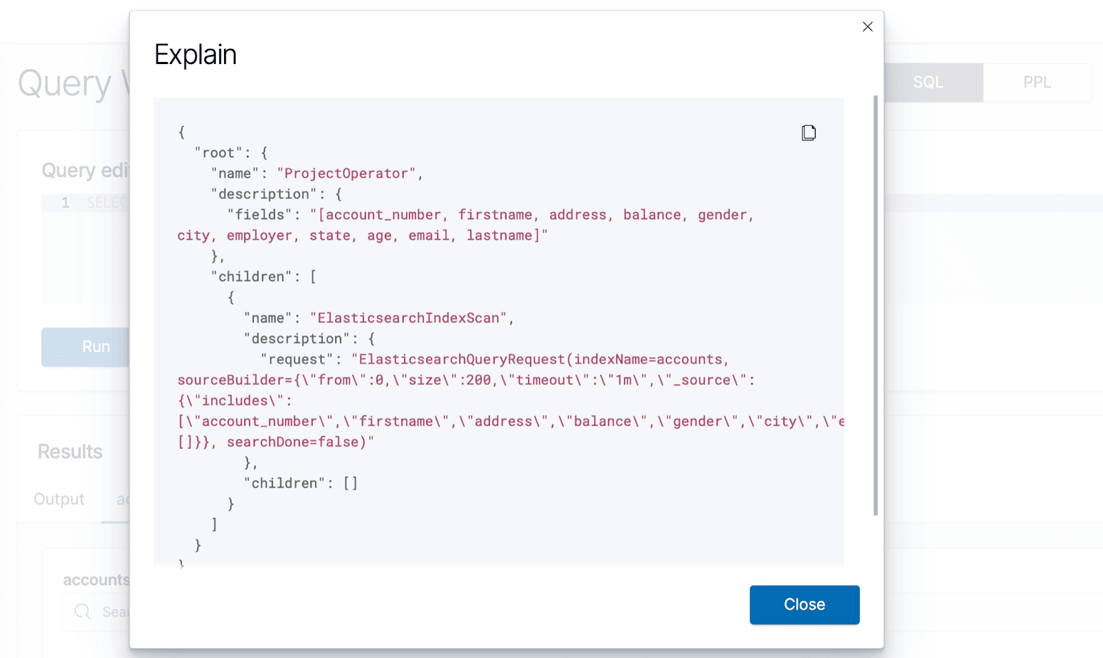 Converting SQL into OpenSearch JSON