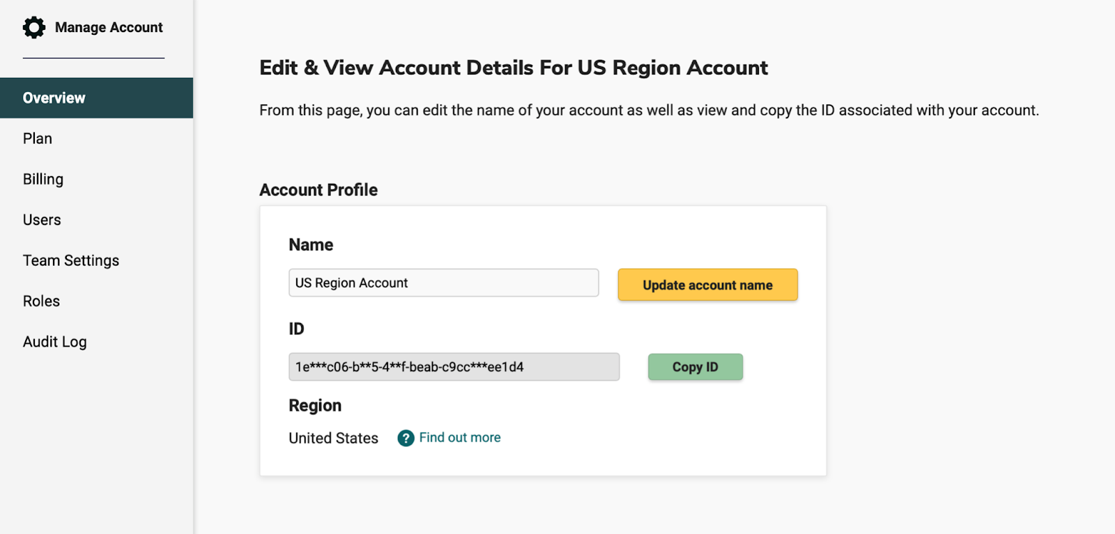 Edit and View Account Details