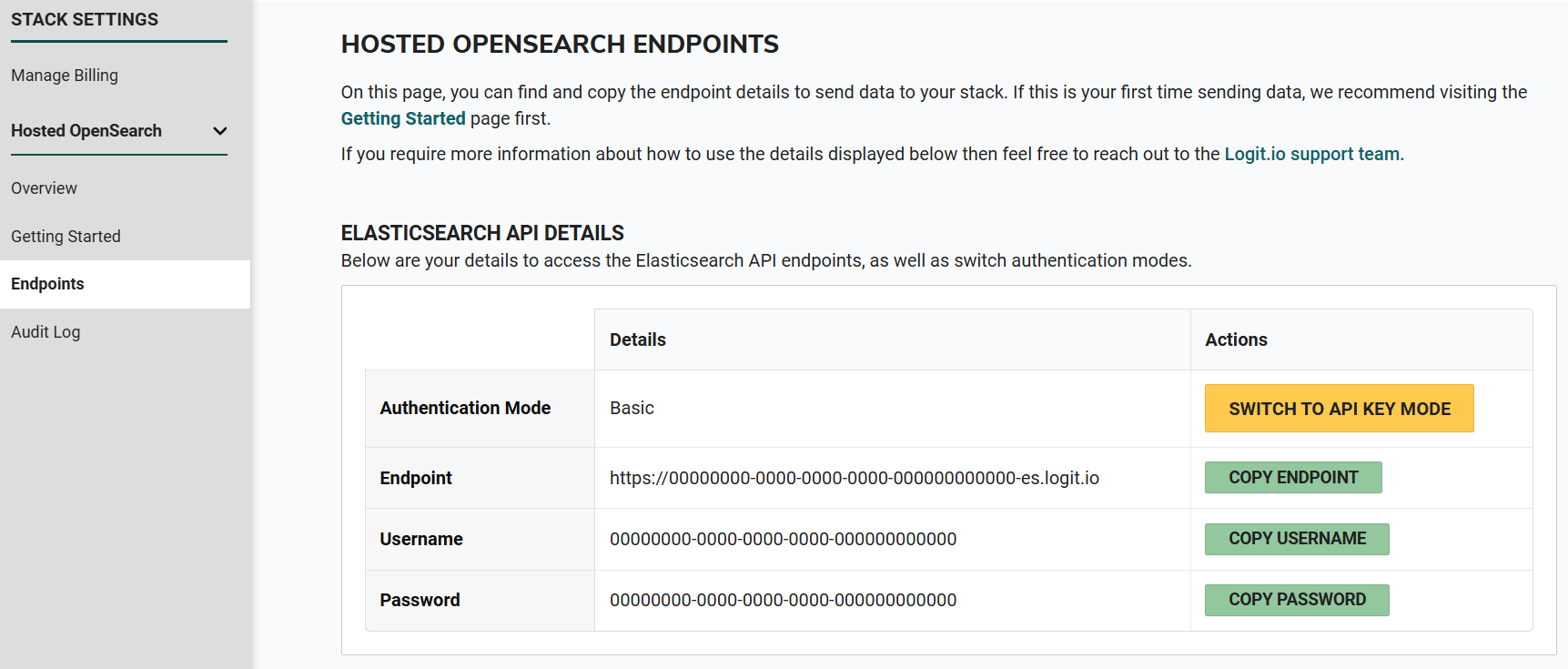 OpenSearch Endpoints