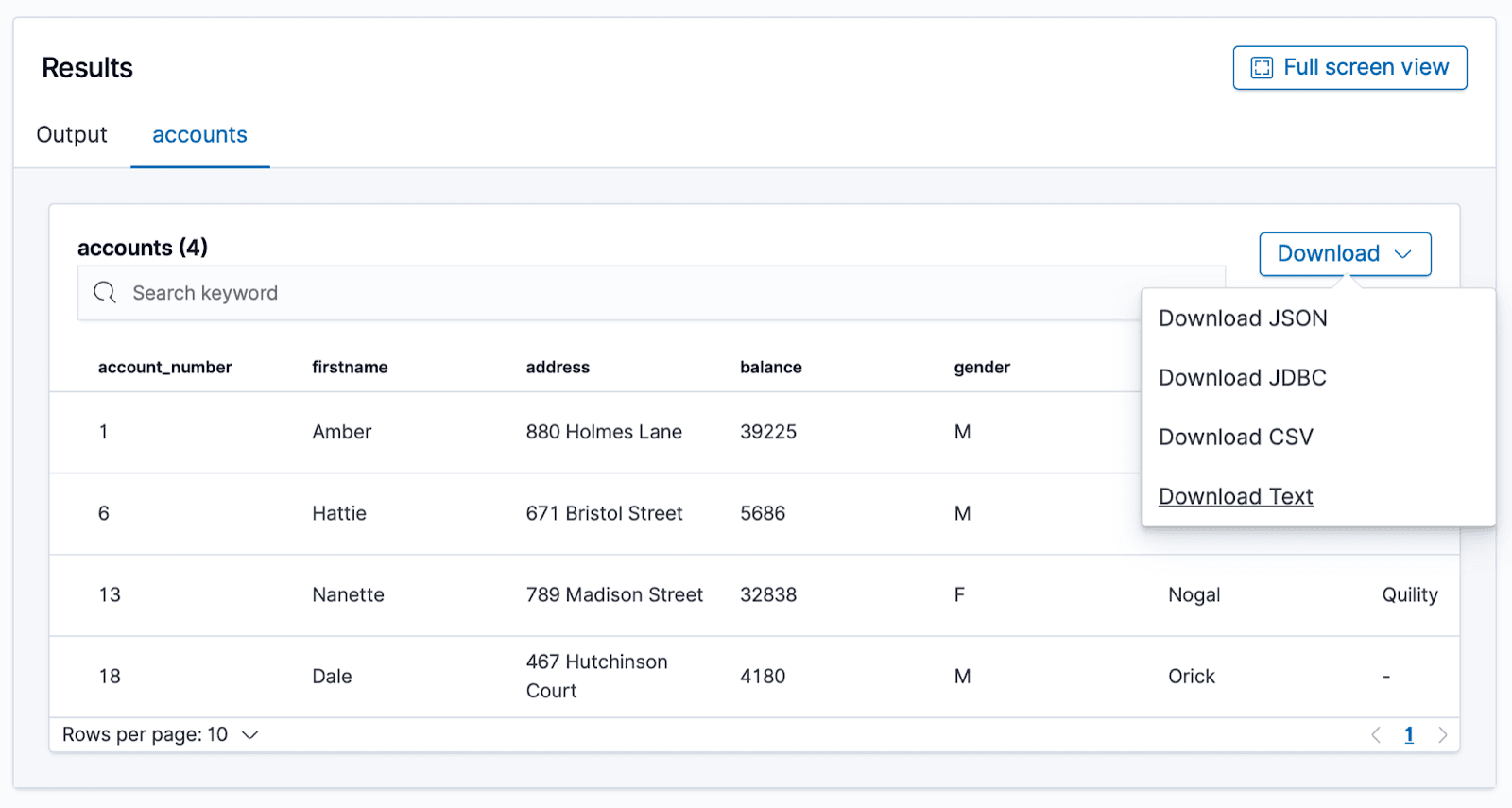 Export Query Data