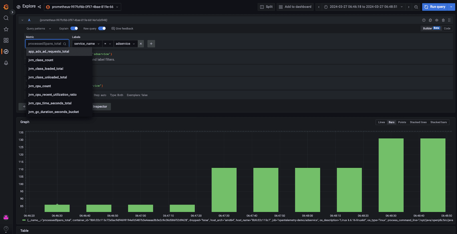 Grafana Run Query