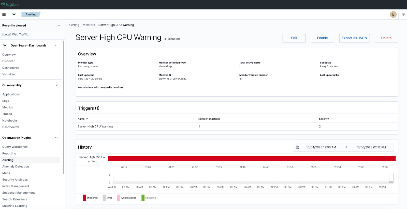 Server High CPU Warning