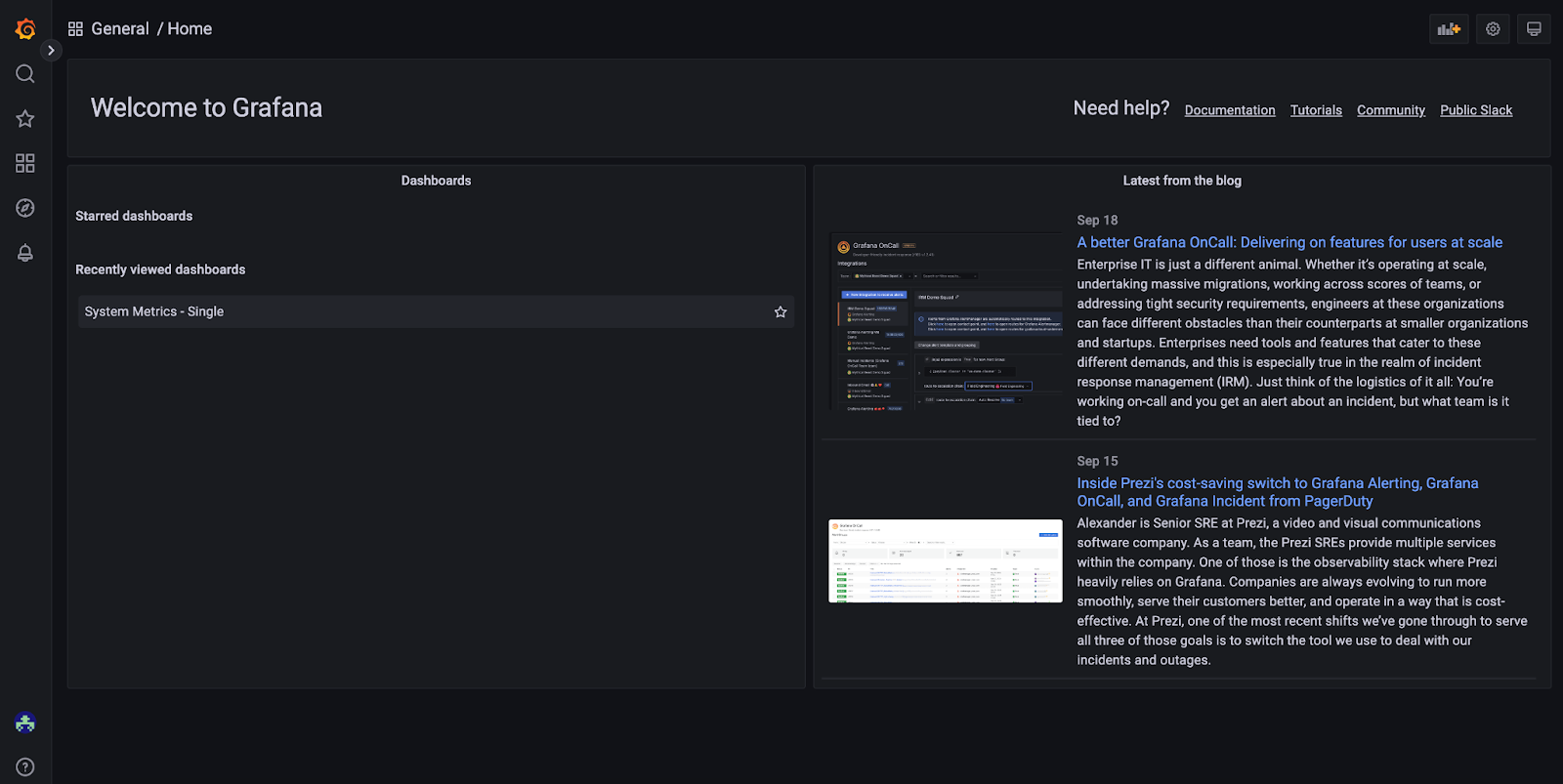 Hosted Grafana