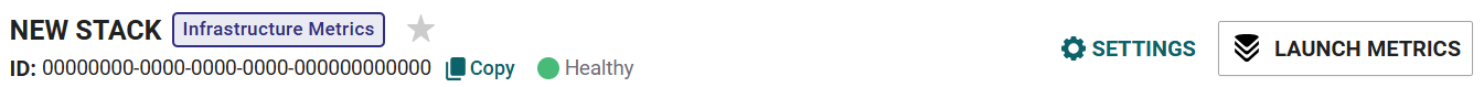Launch Metrics button