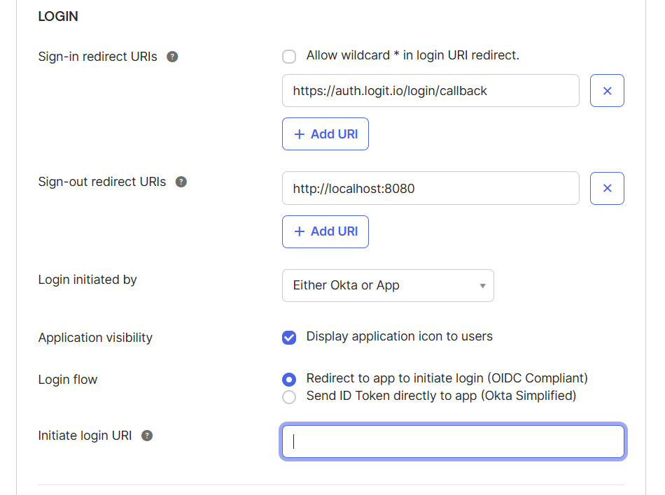 Login Settings