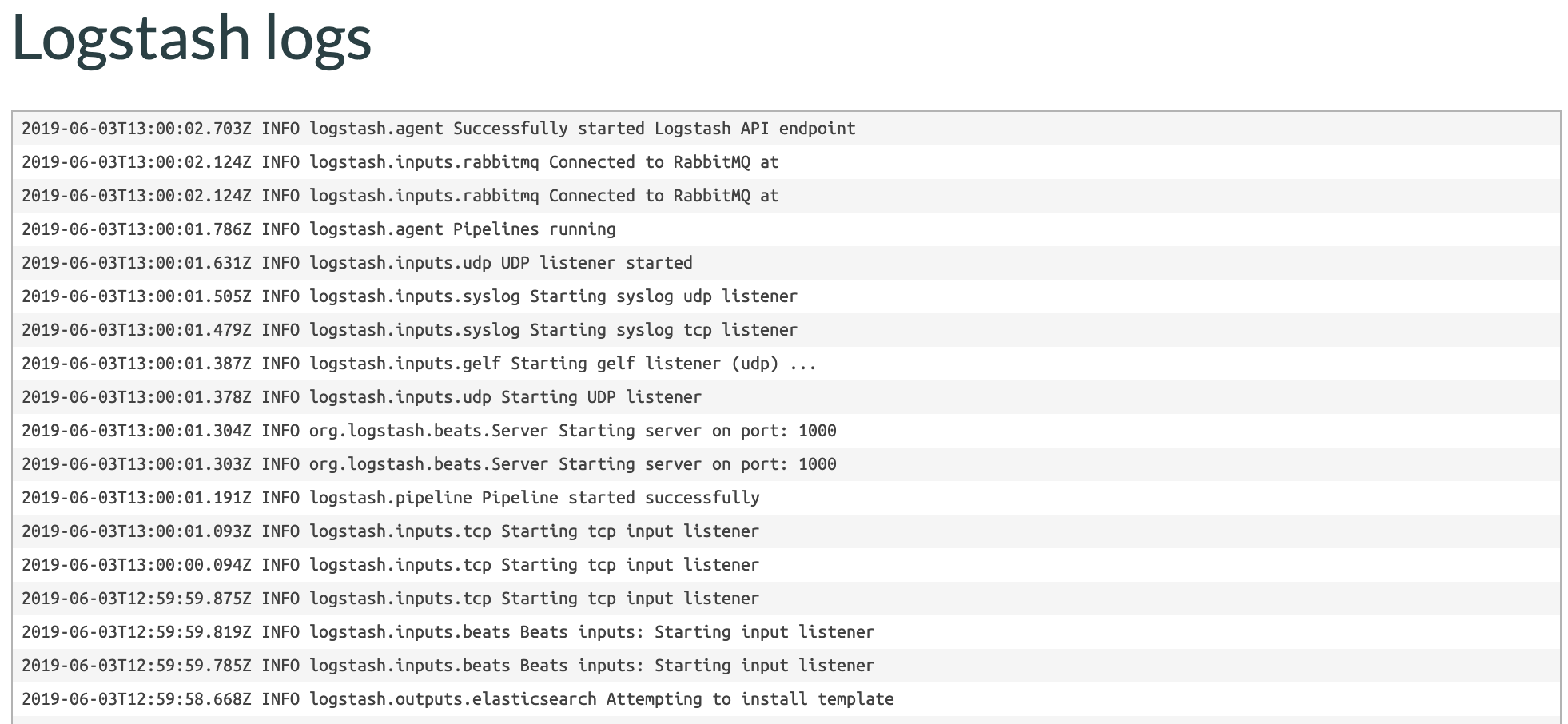 Logstash Logs