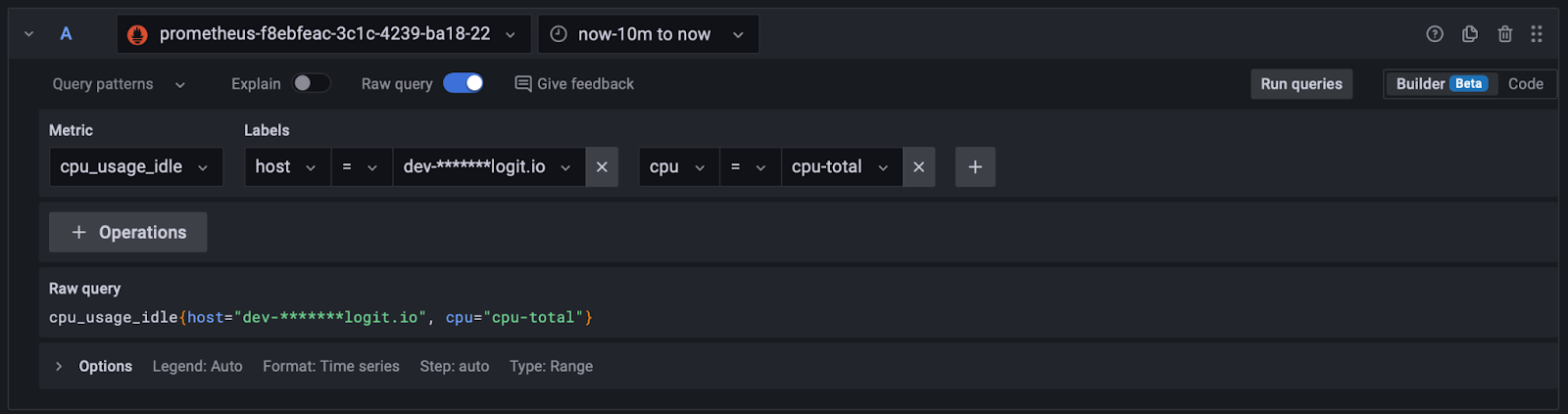 Select a Metrics