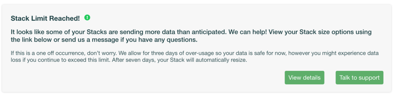 Stack Limit Reached