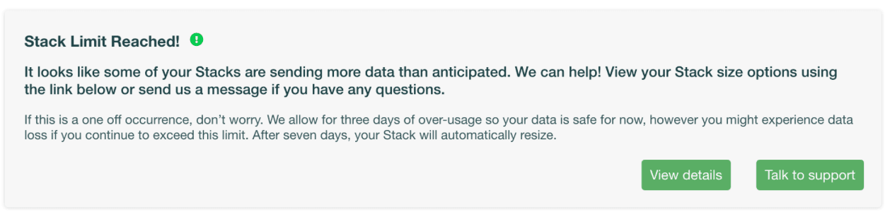 Stack Limit Reached