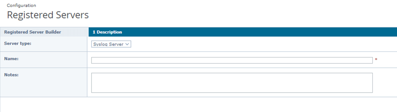 Change server to syslog server