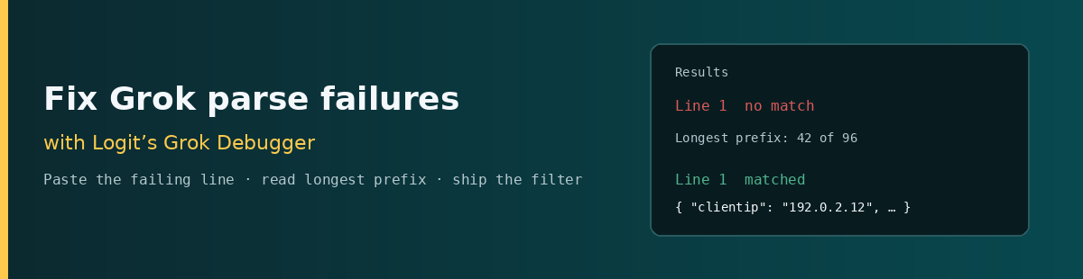 Fix Logstash Grok parse failures with Logit’s Grok Debugger