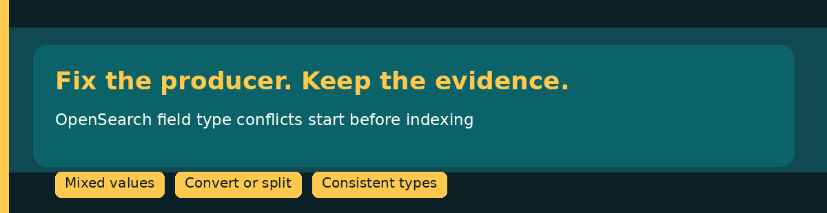 Fix the producer before rebuilding the index