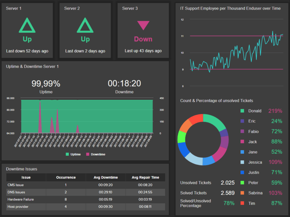 Datapine IT Issue Management