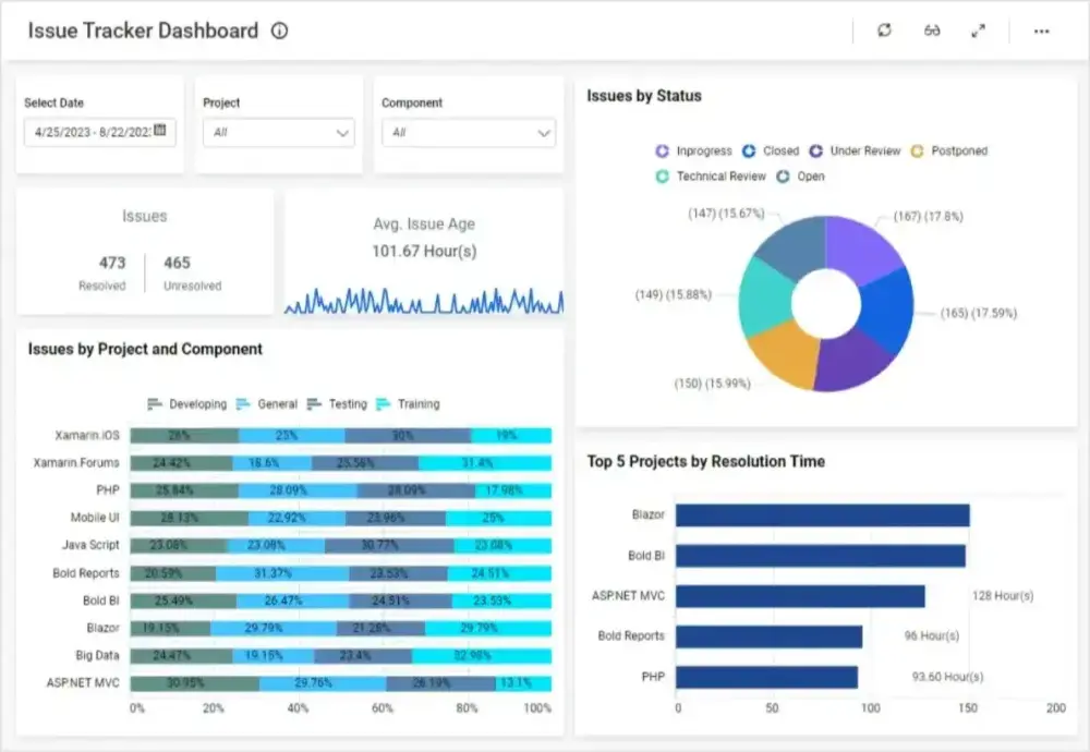 Bold BI Issue Tracker